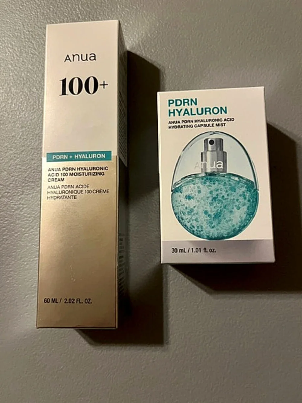 Anua PDRN Hydrating Capsule Mist AND PDRN Hyaluronic Acid 100 Moisturizing Cream